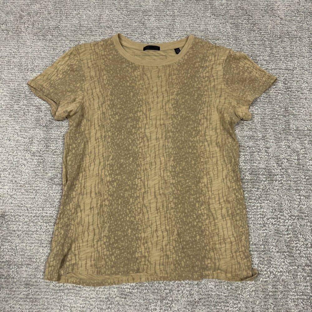 ATM Anthony Thomas Melillo Shirt Womens XS Brown Tan Cotton Short Sleeved Tee